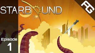 Cape Versus Tentacle - Starbound 1.0 Full Playthrough Episode 1 - Starbound Survival Mode