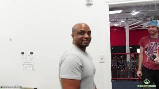 Lacari makes a new friend at Ironforge gym