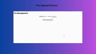 File Upload Feature to a canister