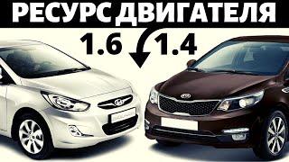 Ресурс двигателя на Hyundai Solaris и Kia Rio