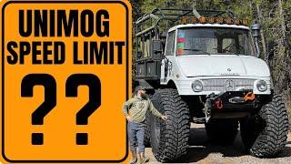 Die Höchstgeschwindigkeit des Monster-Unimog