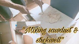 Video#186 "Mixing sawdust & stickwell"