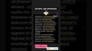  Exciting Job Opportunities in DevOps!  #devops #openings