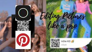 Editing pictures using polarr and pinterest