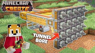 I built a HUGE TUNNEL BORE in Minecraft Create Mod