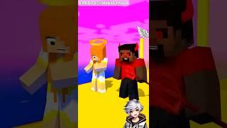 Steve transforms into a demon and Alex into an Angel @MobsCartoon #animation #minecraft #shorts