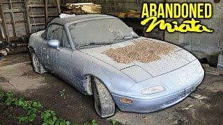 BARN FIND Miata Parked For Years! Will It RUN AND DRIVE? | Satisfying Detailing Restoration!