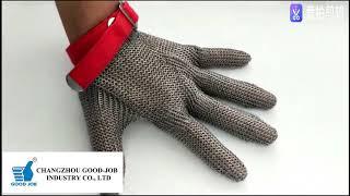 304 Stainless Steel Ring Metal Mesh Butcher Cutting Gloves