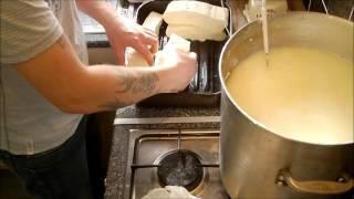 Cheddar Cheese Making part 4 of 5 (including traditional ricotta)