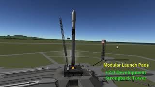 Modular Launch Pads v2 Dev Demo:  WIP Strongback Tower #2