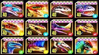 ALL MAX LEVEL 40 LEGENDARY HYBRIDS (YUDON) (JURASSIC WORLD)