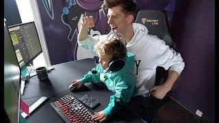 Mini Jake Paul Plays FORTNITE At The TEAM 10 HOUSE!!