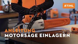 Produkttrainer erklärt: STIHL Motorsäge richtig lagern | Anleitung