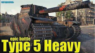 Легендарный танк АЛКАША Type 5 Heavy  World of Tanks лучший бой