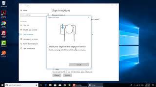 How to setup finger print lock in windows 10 using HP laptop