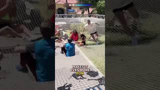 Duck Duck Goose on a Huge Trampoline #shorts #game #adrenaline