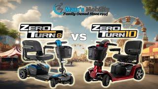 Pride Mobility Zero Turn 8 and Zero Turn 10 Mobility Scooter Comparison - What's the Difference?