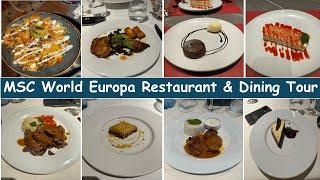 MSC World Europa | Restaurant & Dining Tour | February 2025