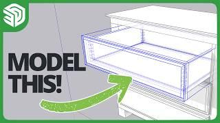 How To Model a Drawer in SketchUp