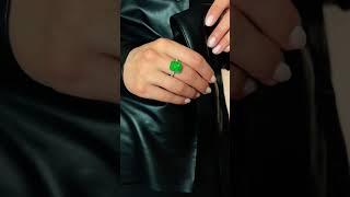 Natural emerald and diamonds ring, GIA certified, 14k white gold, www.goldaevo.com #gemstone