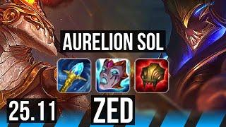 AURELION SOL vs ZED (MID) | 57k DMG, Dominating | EUW Master | 25.11