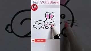 200 se Rabbit  drawing#easy #kids #art #viral #youtubeshorts