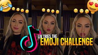 Liv Morgan tries the TikTok Emoji Challenge.