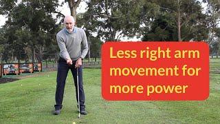 Minimise right arm movement