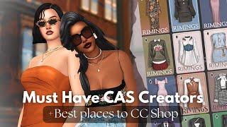 CAS CC Showcase + How to CC Shop | My Must Have CC Creators (w/links)| The Sims 4