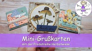 Herbstliche Mini-Grußkarten mit der Reihe Herbstwiese | Stampin' Up! | fröhlich basteln