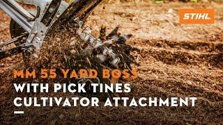 MM 55 YARD BOSS® with Pick Tines Tiller Attachment | STIHL