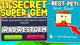 11 SECRET WILD WEST Super Gem Codes In Tapping Simulator! *BEST PET* Roblox