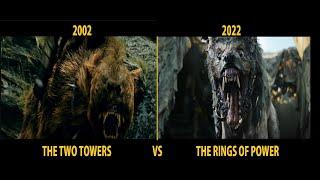 Warg Comparison LOTR & Rings of Power