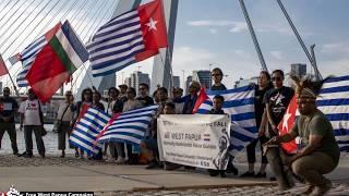 Free West Papua NL commemorates the Biak Massacre @ Erasmusbrug Rotterdam