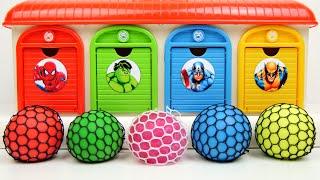 Oddly ASMR Garage | DIY Making Satisfying Princesses 6 Relax Balls and 4 Color Garage Cutting Candy