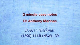 Boyce v Beckman (Effect of land registration)