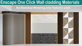 Enscape one Click Wall cladding Materials no Sketchup modeling | Enscape SketchUp | IID Studio