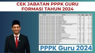  CEK RINCIAN JABATAN PPPK GURU 2024, HAMPIR 3000 FORMASI TERSEDIA TAHUN INI!!