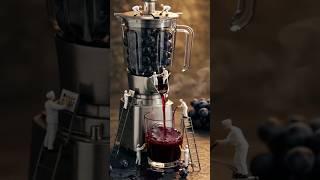 Black Grapes  Juice Making By Mini Workers | Miniature World #shorts