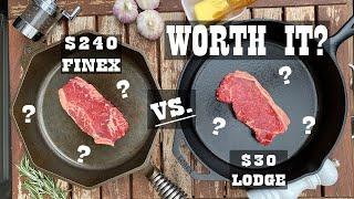 Steak Experiments - Lodge vs  Finex Cast Iron Pan