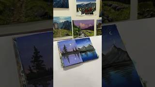 Easy landscape painting #art #gouache #painting #landscapepainting #arttutorial #arttherapy #shorts
