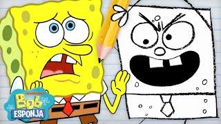 Bob Esponja | ¡Cada escena con Doodle Bob! ️ | Bob Esponja en Español