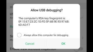 Fix Allow USB debugging - Because an app is obscuring.... when connect to your pc (bad English)