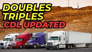 NEW CDL EXAM QUESTIONS - DOUBLE & TRIPLES