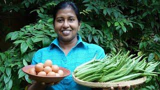 Village Style Okra Fry Recipe  Cooking Okra with Eggs | Village Life