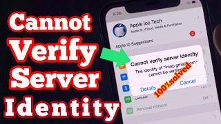 How To Fix cannot verify server identity in iphone,The imap gmail.connect be verified error/problem