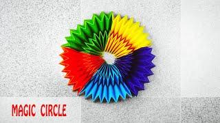 ORIGAMI ILLUSION | MAGIC CIRCLE |ANTISTRESS TRANSFORMER | Origami tutorial by Magic Folds