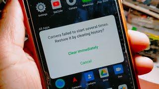 OPPO A12 Camera failed to start times. Restore it by clearing history oppo a12 camera problem solve