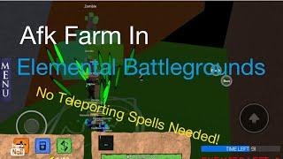 Elemental Battlegrounds | how to afk farm in survival mode