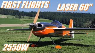 PILOT RC LASER 60" | FIRST FLIGHTS | 2550W @ 6S